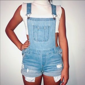 Light Denim Overalls